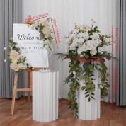 White And Red Wedding Backdrop