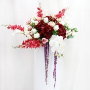 Red And Lime Green Flower Arrangements