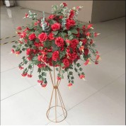 Teal Artificial Flowers In Vase