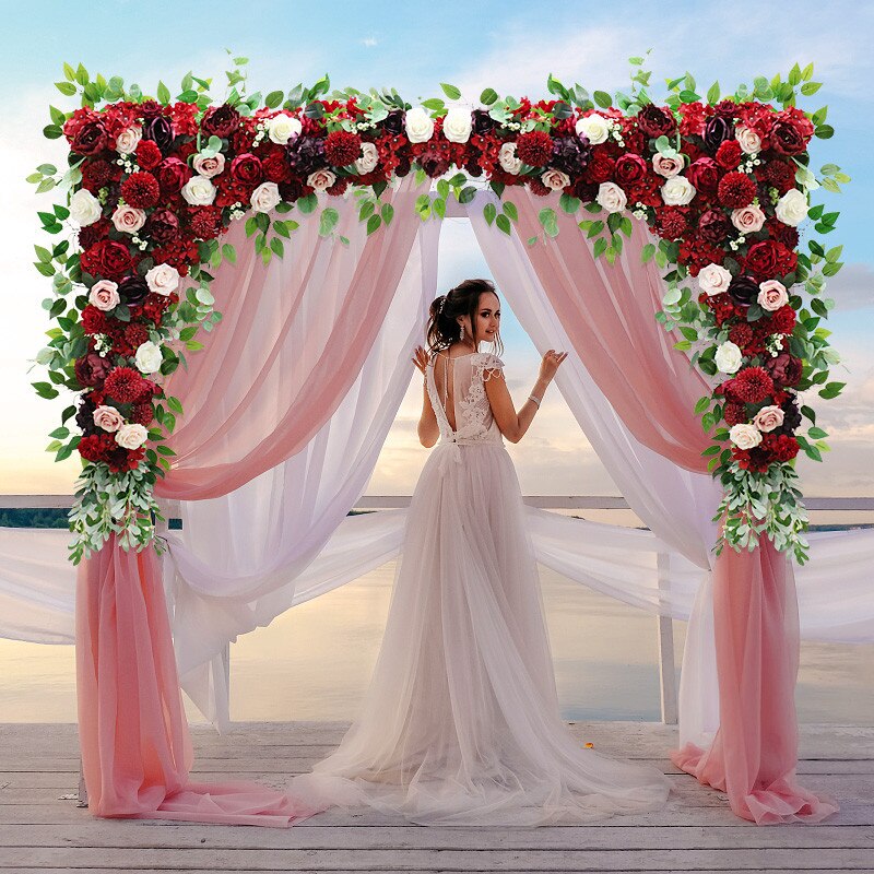 small pink flower curtains