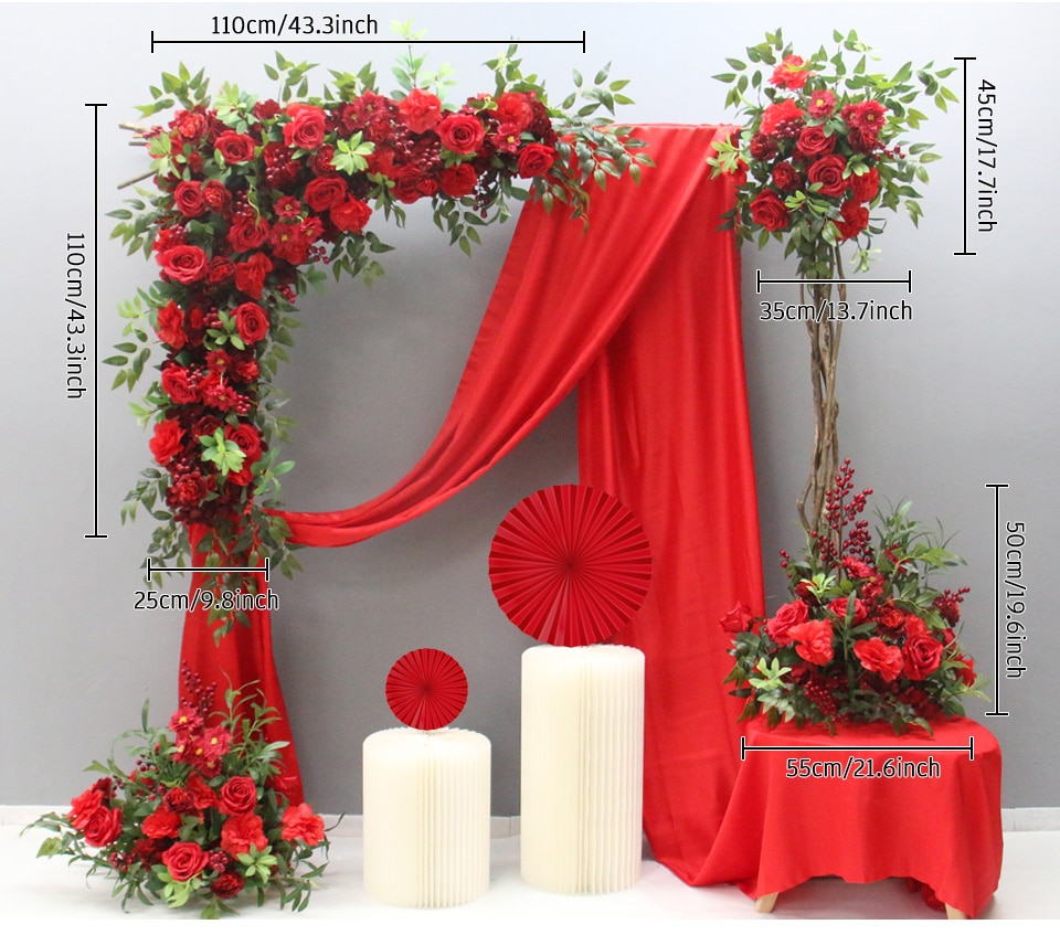 red winter wedding decorations1