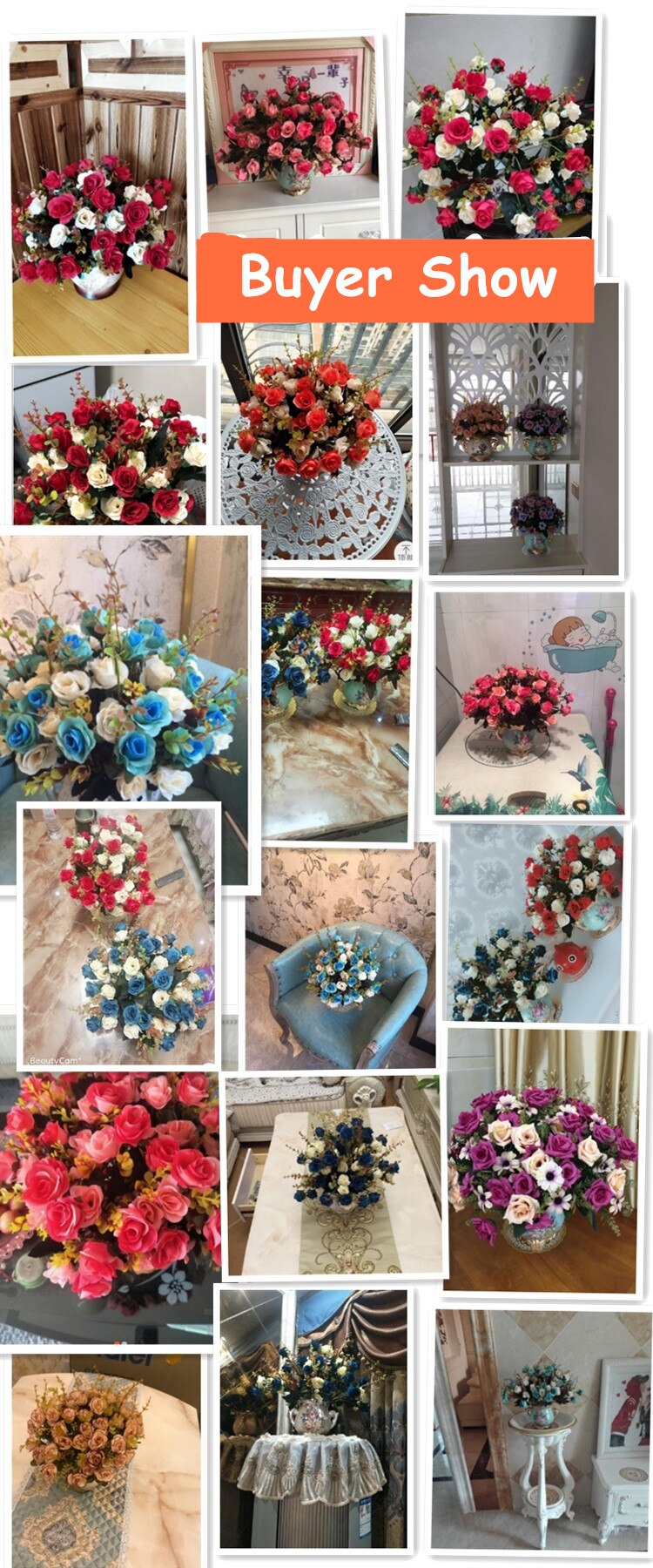 b and m artificial flowers