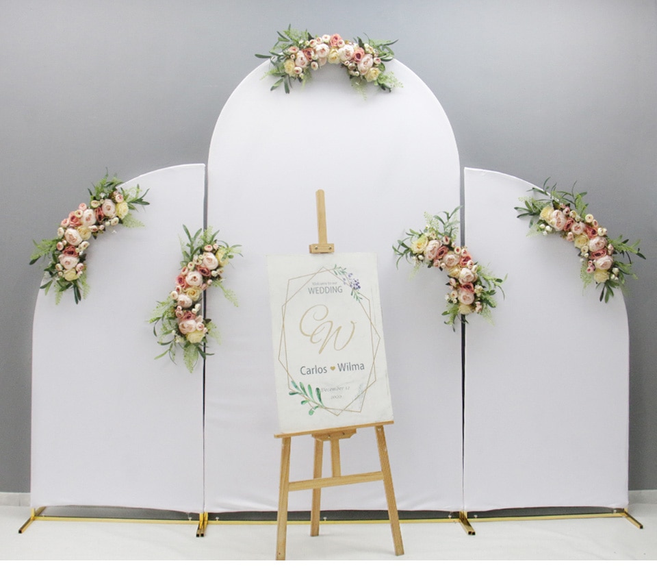 white acrylic wedding backdrop1