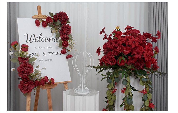 white and red wedding backdrop4
